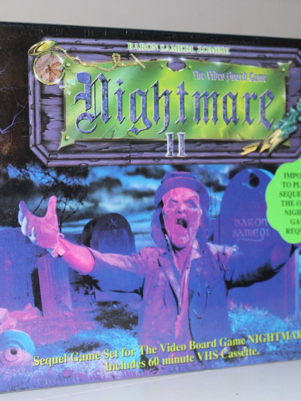 1991 Nightmare II The Video Board Game VHS Expansion Baron Samedi Zombie NEW